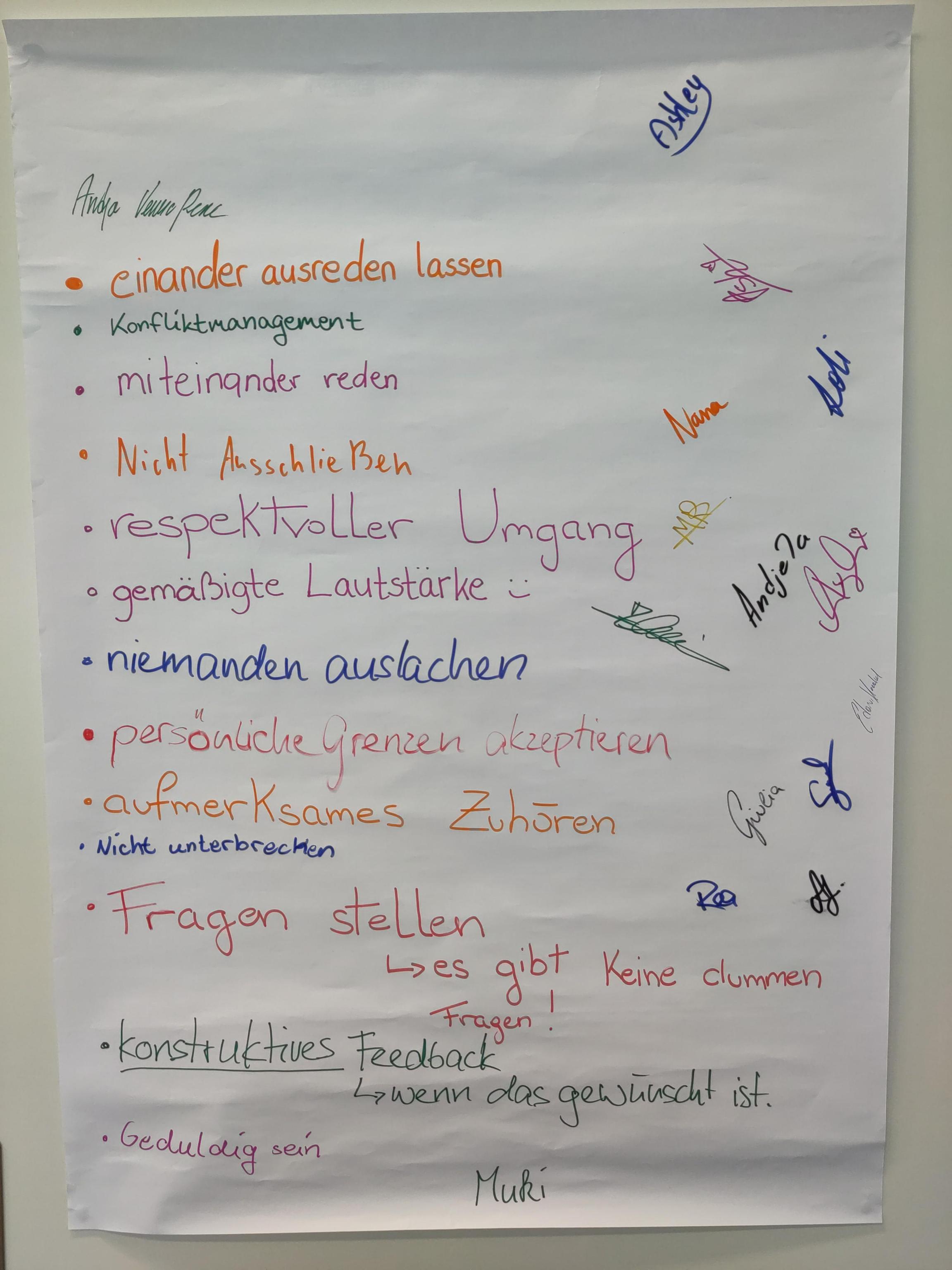 Poster aus dem Kurs